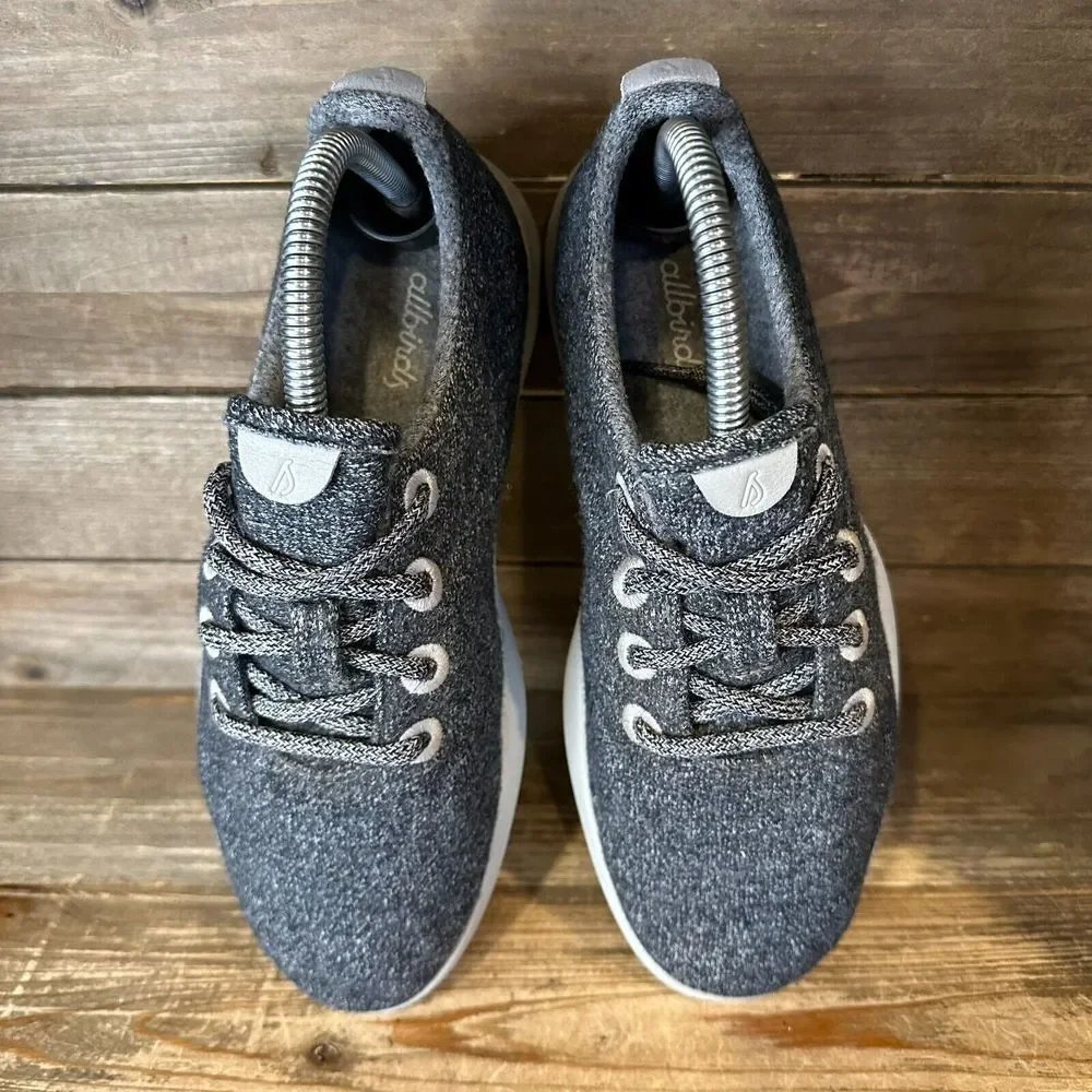 Womens Allbirds‎ Wool Runners Gray Athletic Comfort Sneakers Shoes Size 8 M GUC